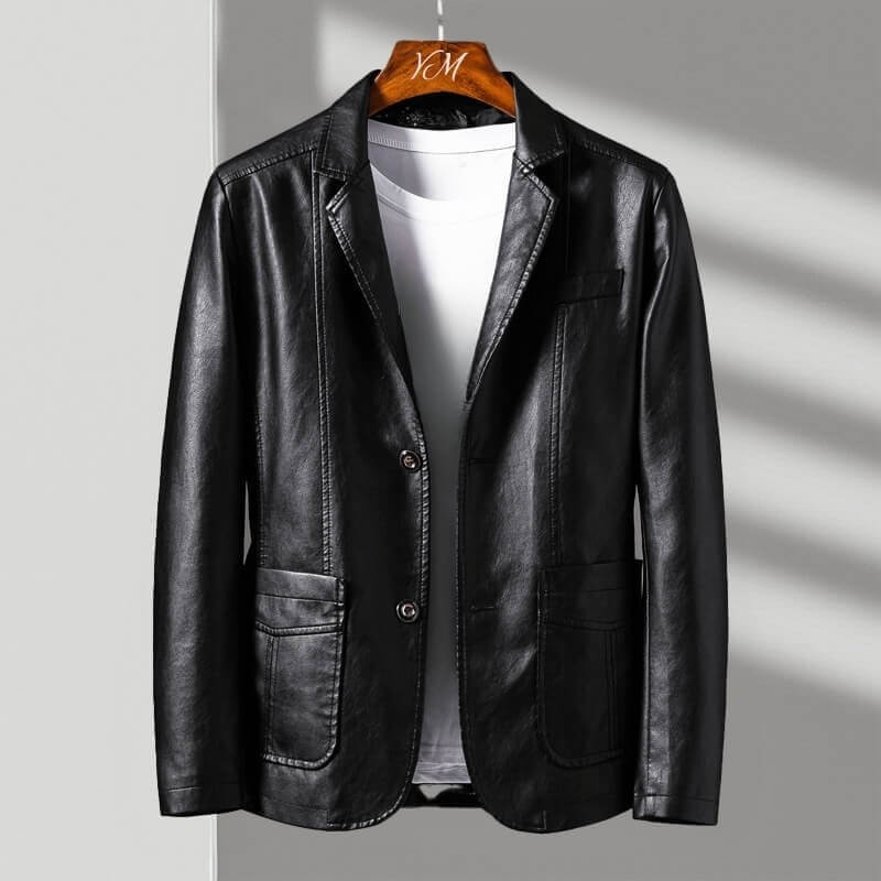 Jacob | Leather Bomber Men Oversized Jacket