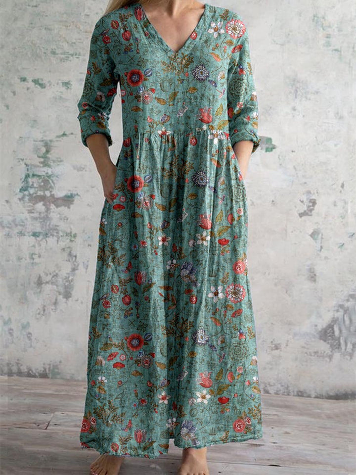 Vestido Midi Boho Floral Chic