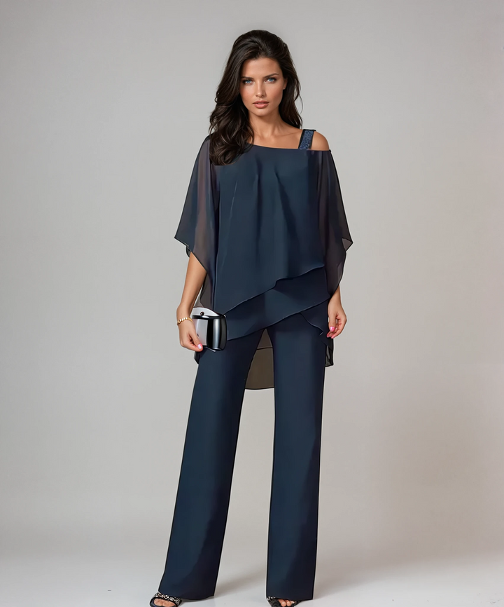 Conjunto em Duas Peças Mariella com Camadas | Conjunto Elegante e Confortável