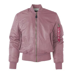 Liam | Bomber Women Leather Red Jacket