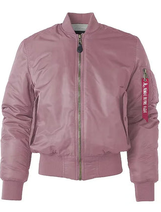 Liam | Bomber Women Leather Red Jacket