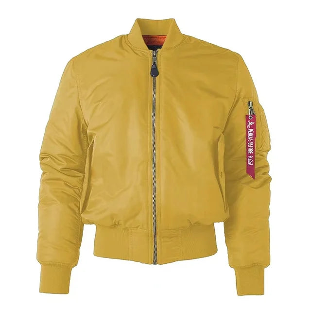 Liam | Bomber Women Leather Red Jacket