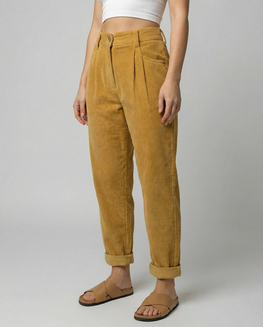 Vada | Corduroy Elastic Waist Trousers