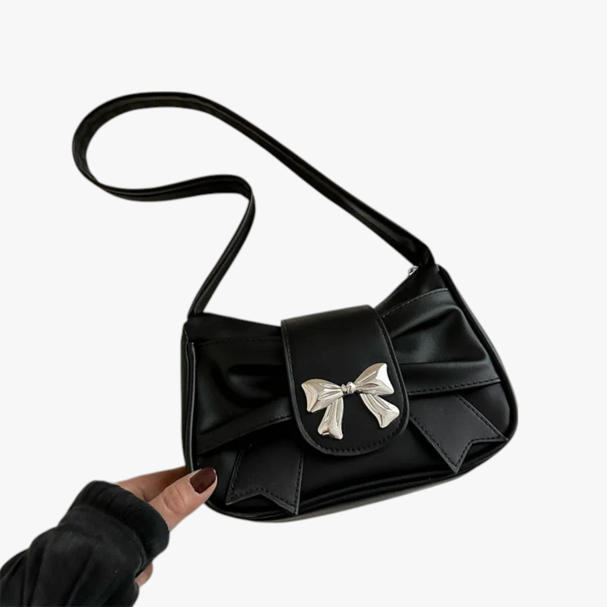 Liam | Shoulder Leather Black Bag