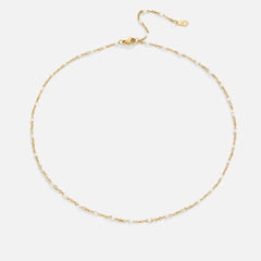 Liam | White Pearl Layered Gold Necklace