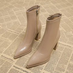 Liam | Winter Pointed Toe Velvet Boots
