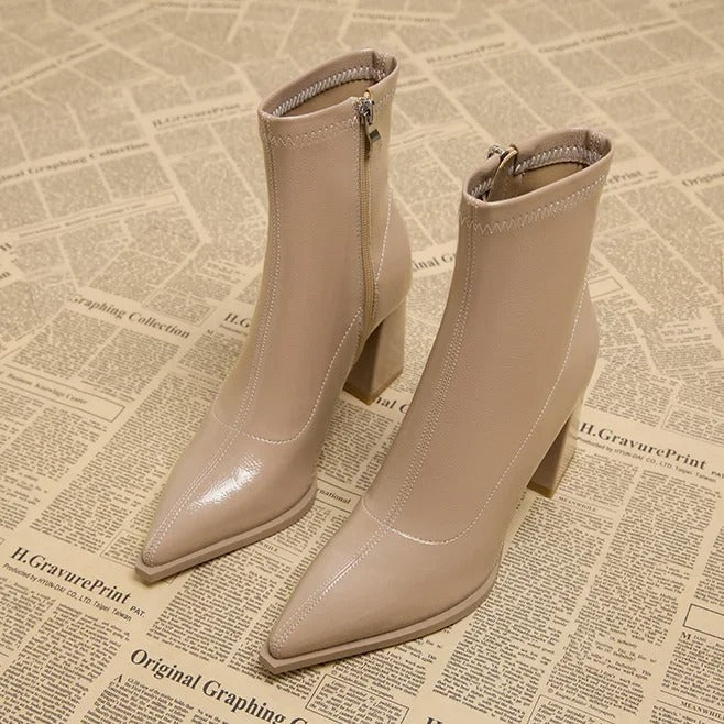Liam | Winter Pointed Toe Velvet Boots