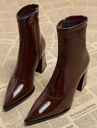 Liam | Winter Pointed Toe Velvet Boots