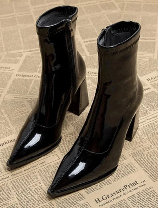 Liam | Winter Pointed Toe Velvet Boots