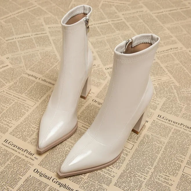 Liam | Winter Pointed Toe Velvet Boots
