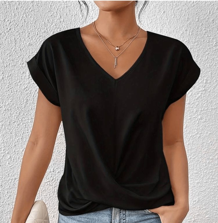 Carolyn | Blusa com Decote V que Valoriza