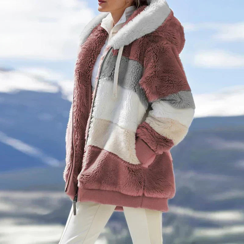 Kirsty | Women's Hooded Winter Jacket, Full-Zip Warm Coat for Cold Weather