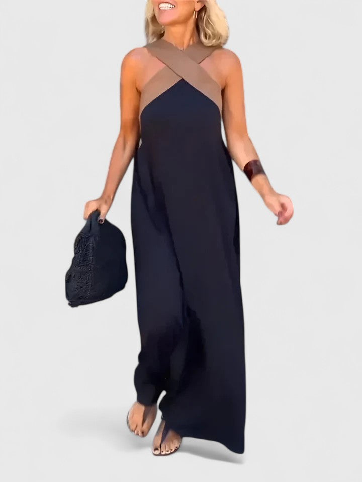 Evangeline | Vestido Elegante com Costas Cruzadas