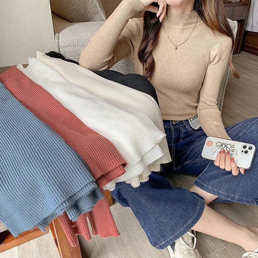Luna Soft-Knit Turtleneck Sweater