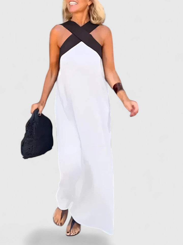 Evangeline | Vestido Elegante com Costas Cruzadas