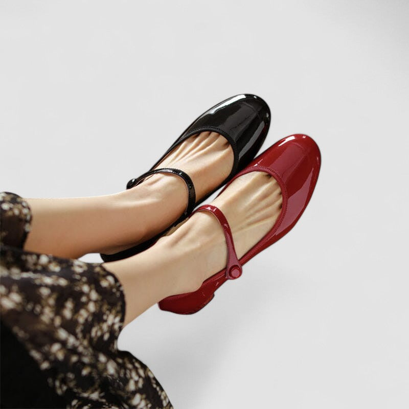 Mayzhera | Women's Flat Mary Jane Shoes, Cushioned Strap Comfort Flats for All-Day Wear