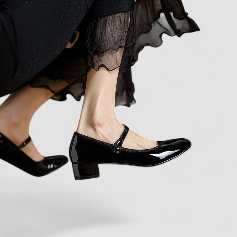 Mayzhera | Women's Flat Mary Jane Shoes, Cushioned Strap Comfort Flats for All-Day Wear