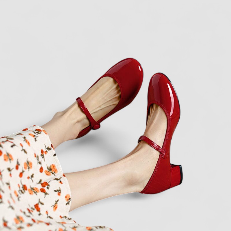 Mayzhera | Women's Flat Mary Jane Shoes, Cushioned Strap Comfort Flats for All-Day Wear
