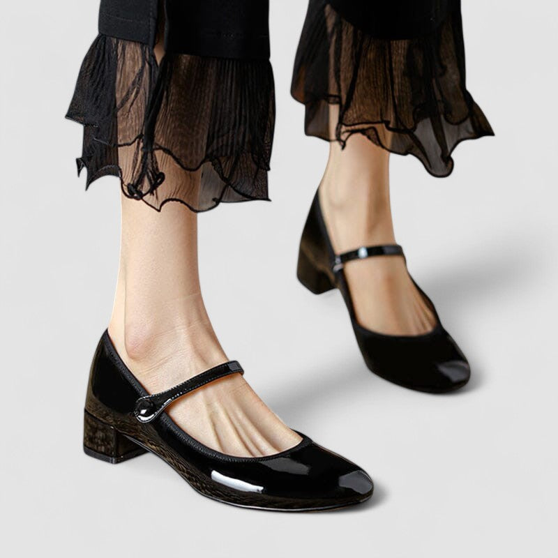 Mayzhera | Women's Flat Mary Jane Shoes, Cushioned Strap Comfort Flats for All-Day Wear