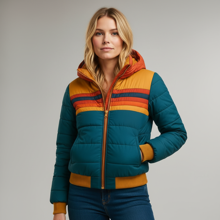 Noelle | Vibrant Colorblock Puffer Jacket