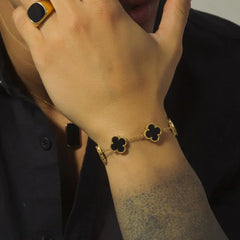 Noah | Gold Bracelet Clover Female & Accessories