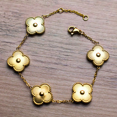 Noah | Gold Bracelet Clover Female & Accessories