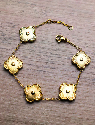 Noah | Gold Bracelet Clover Female & Accessories