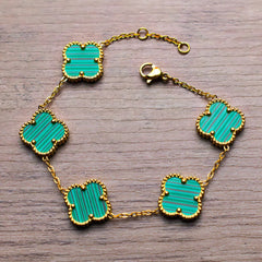 Noah | Gold Bracelet Clover Female & Accessories