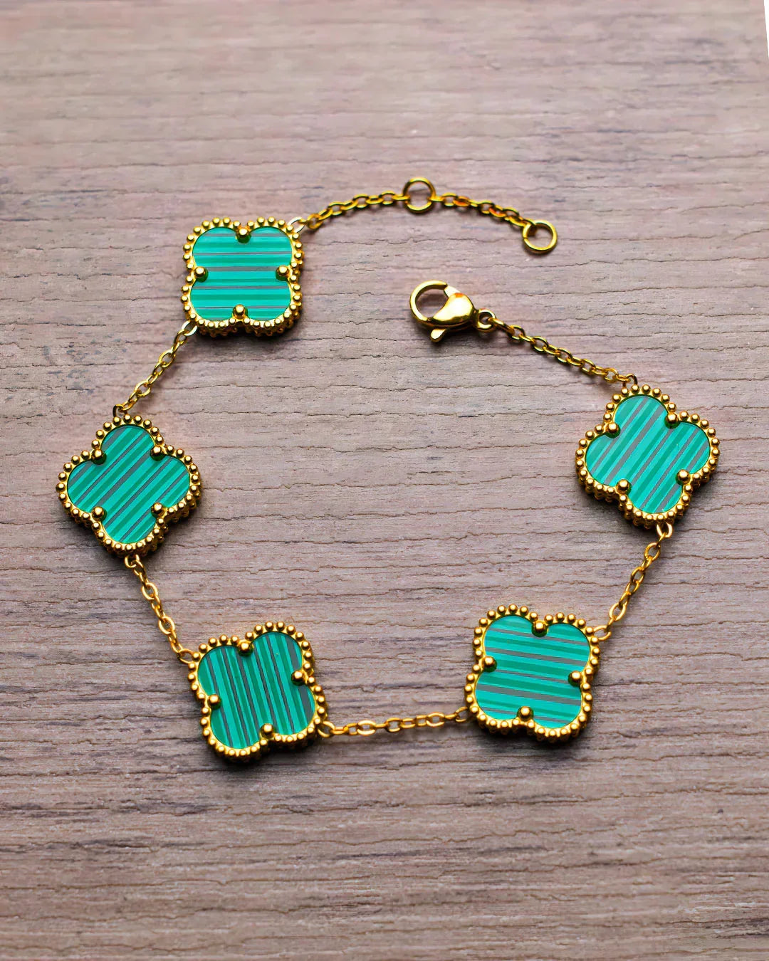 Noah | Gold Bracelet Clover Female & Accessories