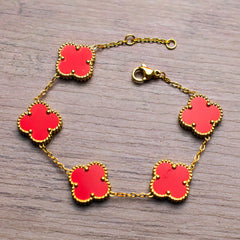 Noah | Gold Bracelet Clover Female & Accessories