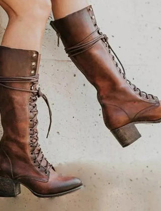 Noah | Leather Lace Up Women Boots