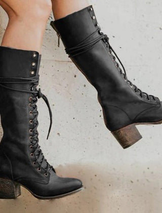 Noah | Leather Lace Up Women Boots