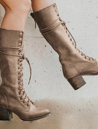 Noah | Leather Lace Up Women Boots