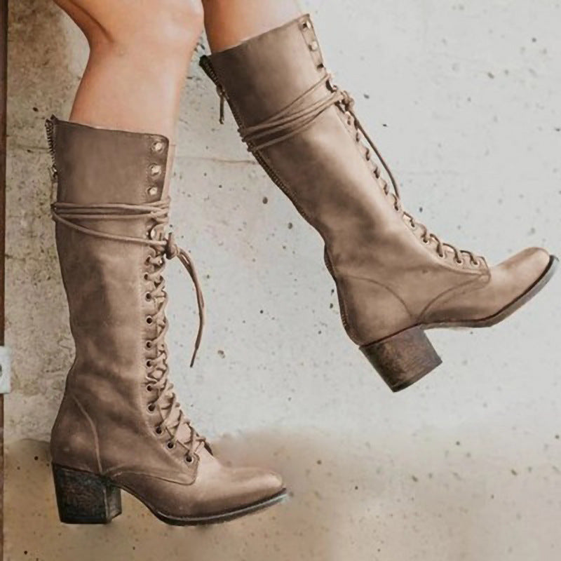 Noah | Leather Lace Up Women Boots