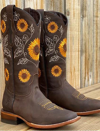 Noah | Leather Sunflower Brown Women Boots