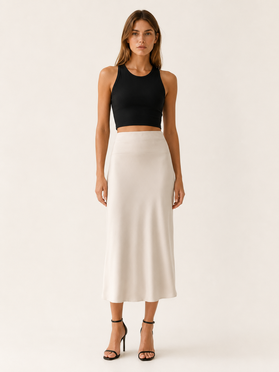 Noah | Midi Satin Women S Skirt
