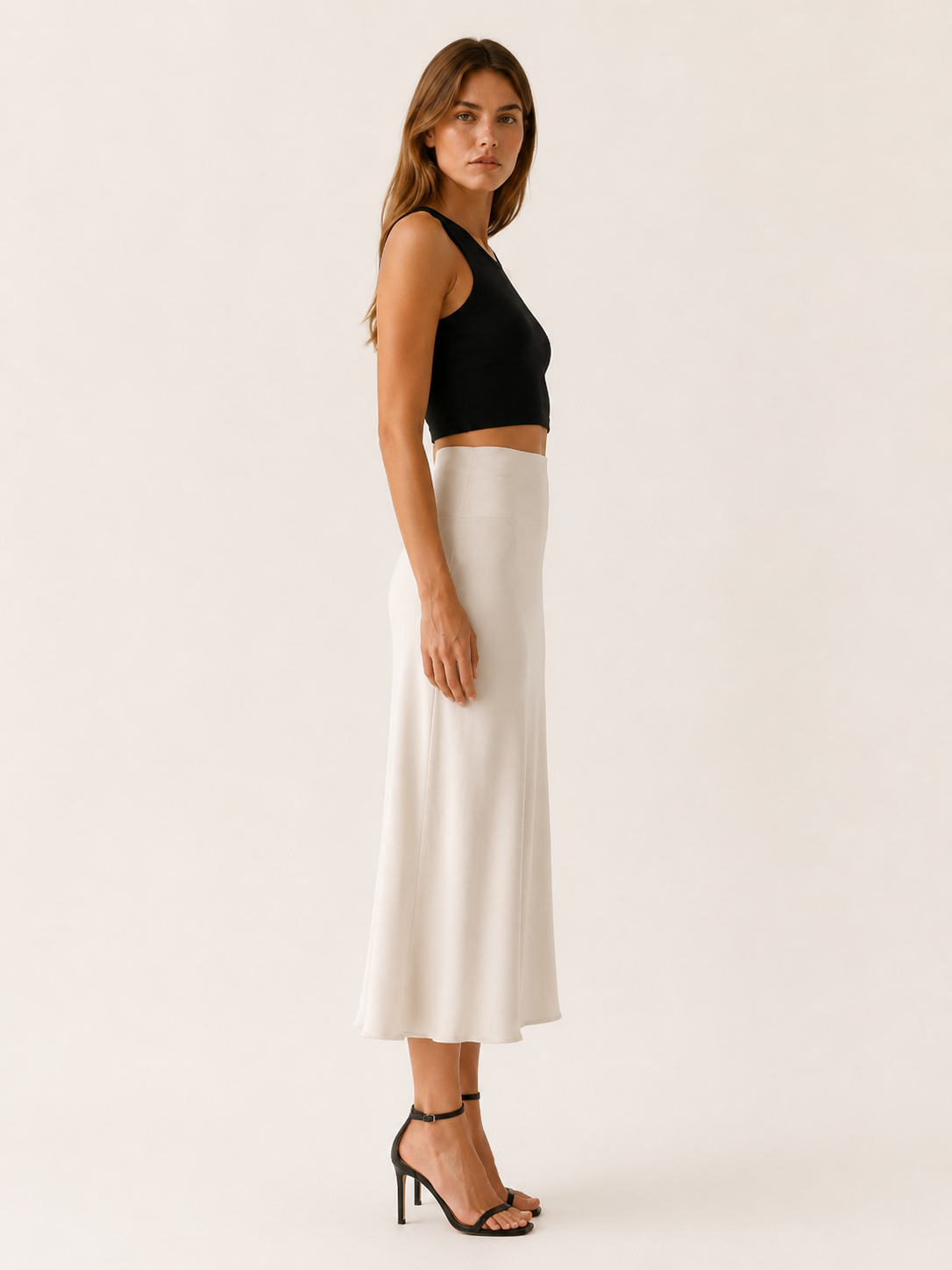 Noah | Midi Satin Women S Skirt