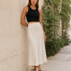 Noah | Midi Satin Women S Skirt