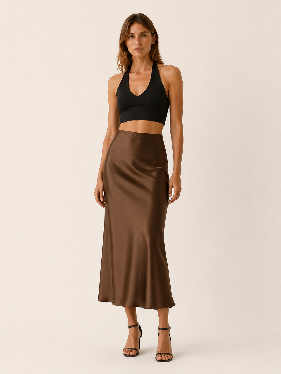 Noah | Midi Satin Women S Skirt