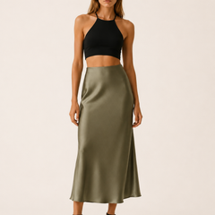 Noah | Midi Satin Women S Skirt