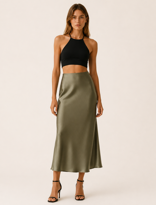 Noah | Midi Satin Women S Skirt