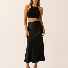 Noah | Midi Satin Women S Skirt