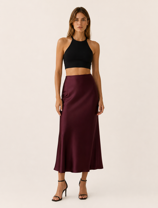 Noah | Midi Satin Women S Skirt
