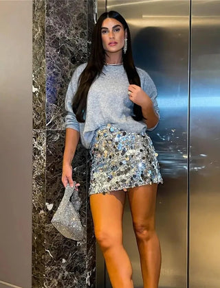 Noah | Mini Mini Fitted Sequin Skirt