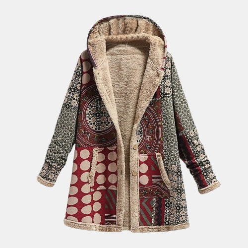 Cordelia | Burgundy Sherpa Coat