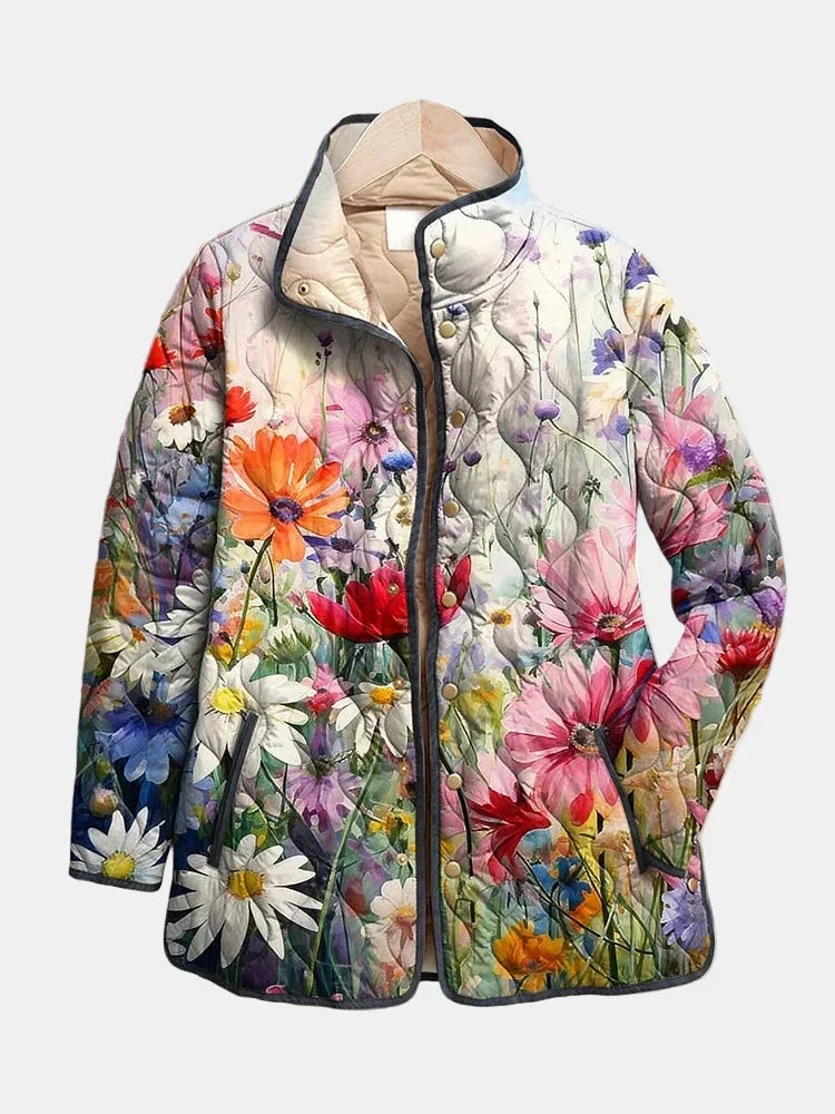 Noah | Quilted Floral Ladies Jacket Multicolour