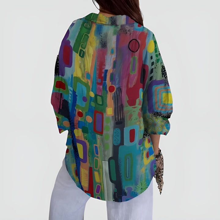 Blusa Ava com padrão geométrico