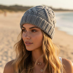 Olivia | Beanie Wool Knit Ear Warmers