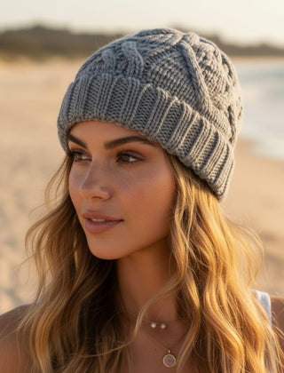 Olivia | Beanie Wool Knit Ear Warmers