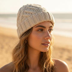 Olivia | Beanie Wool Knit Ear Warmers